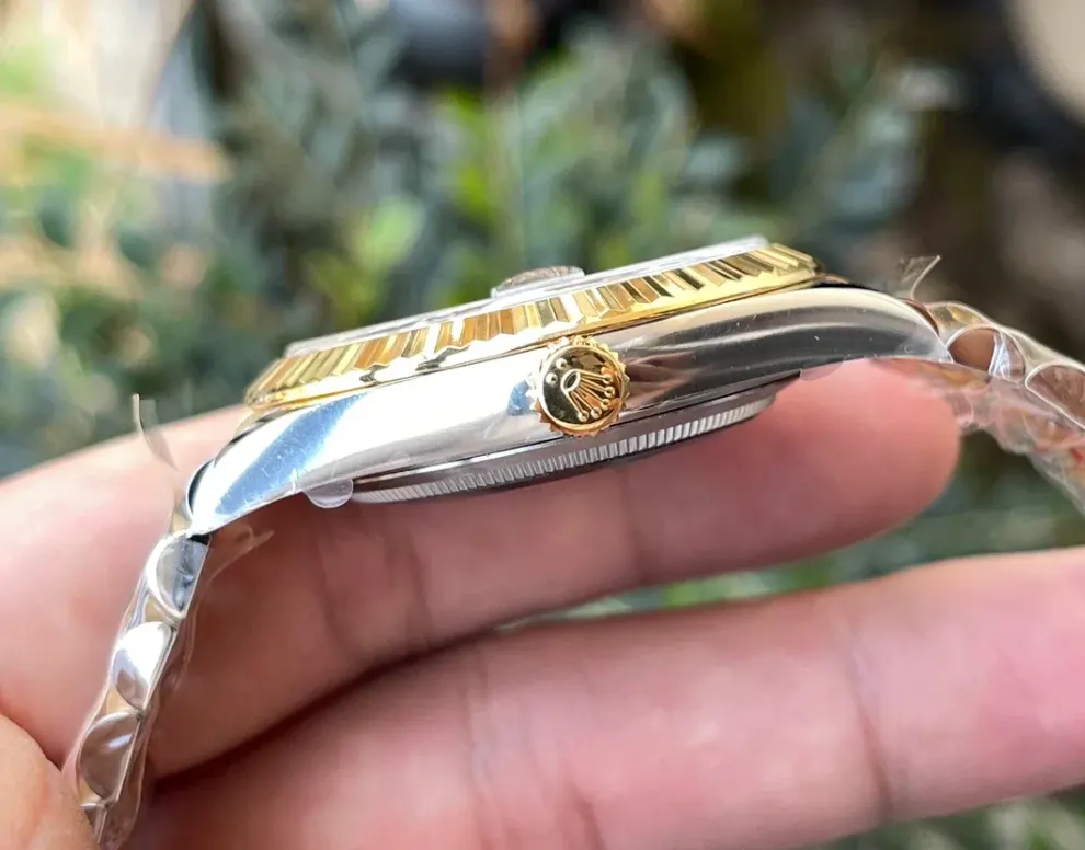 클린공장 롤렉스 데이트저스트 그레이 로만다이얼 콤비 쥬빌 41mm 126333