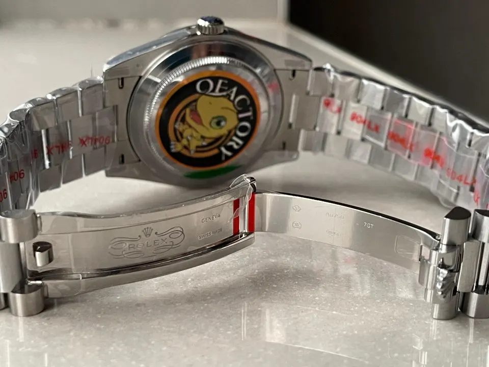 QF공장 롤렉스 데이데이트 그라데이션 청판 로만 다이얼 화이트 골드 금통 (텅스텐 헤비버전) 40mm 228239