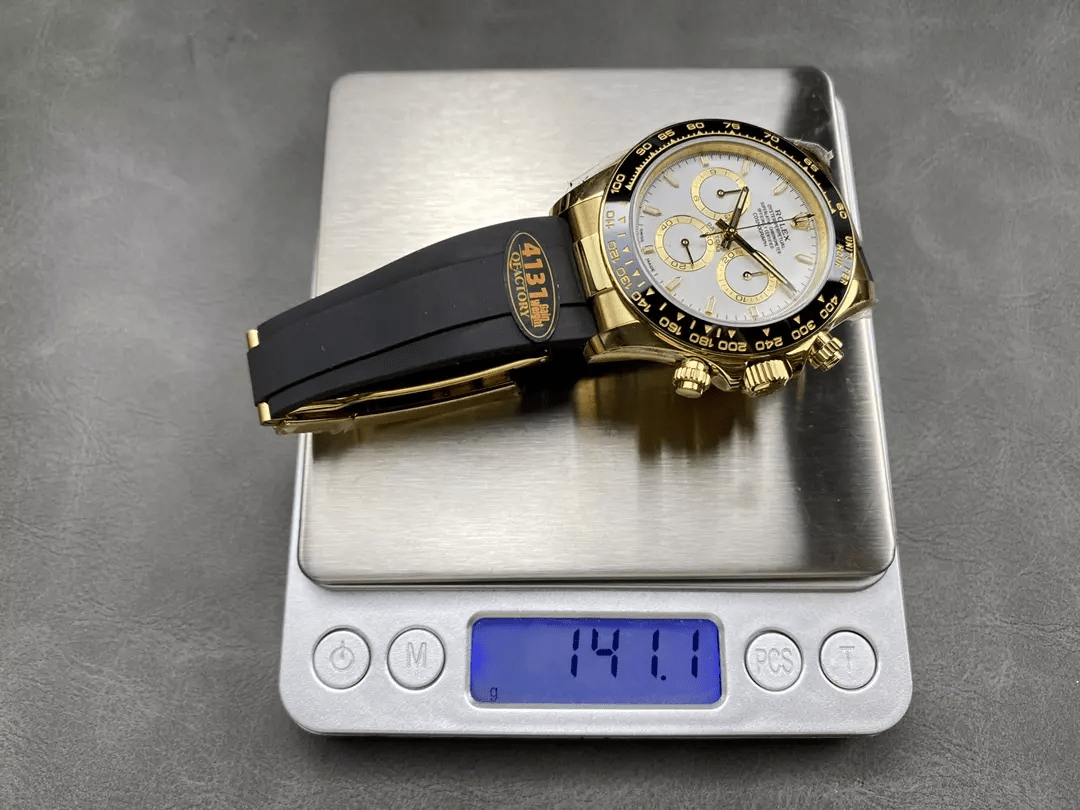 QF공장 롤렉스 코스모그래프 데이토나 화이트 다이얼 옐로우골드 금통 러버밴드 m126518