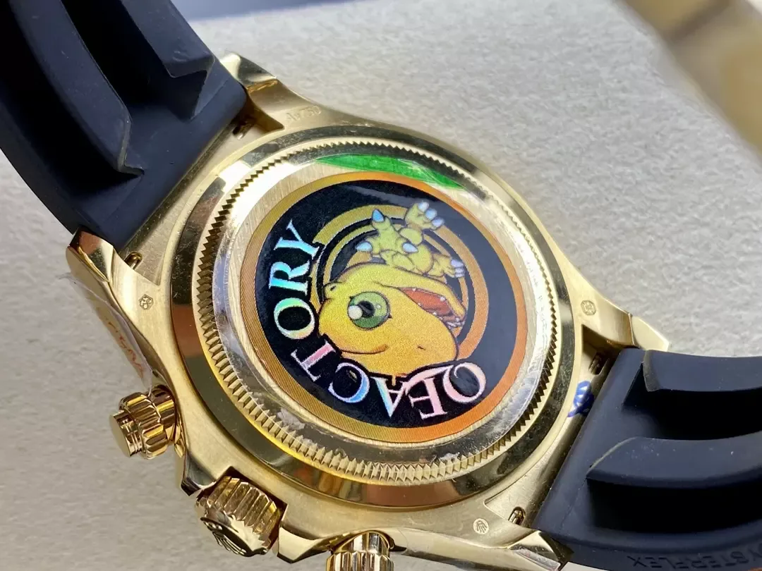 QF공장 롤렉스 코스모그래프 데이토나 화이트 다이얼 옐로우골드 금통 러버밴드 m126518