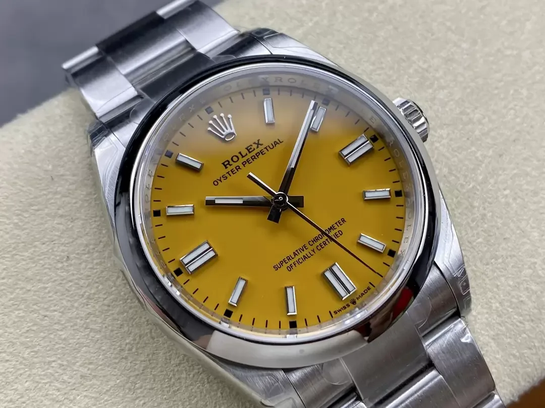 VS공장 롤렉스 오이스터 퍼페츄얼 옐로우 다이얼 돔베젤 36mm 오이스터 126000