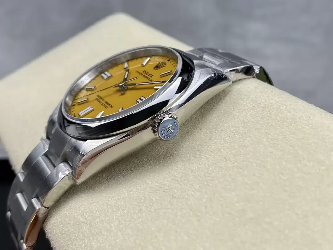 VS공장 롤렉스 오이스터 퍼페츄얼 옐로우 다이얼 돔베젤 36mm 오이스터 126000