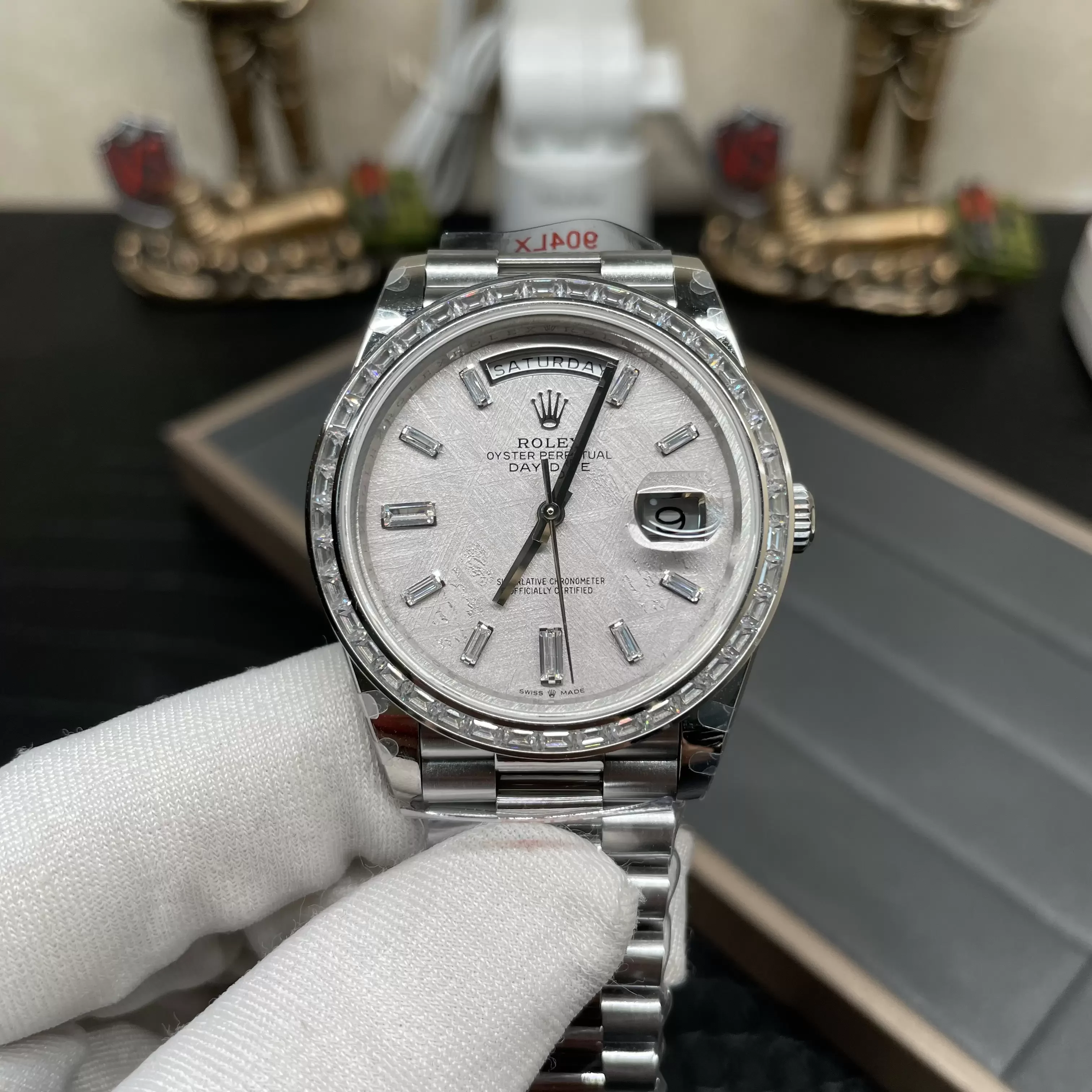 GM공장 V3 롤렉스 데이데이트 메테오 다이아 다이얼 바게트 다이아 베젤 m228236