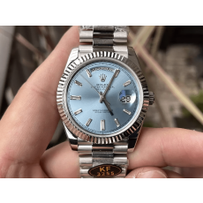 KF공장 롤렉스 데이데이트 플래티넘 바게트 다이얼 화이트 골드 금통 40mm 228239