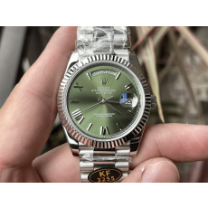 KF공장 롤렉스 데이데이트 올리브 그린 다이얼 화이트 골드 금통 40mm 228239