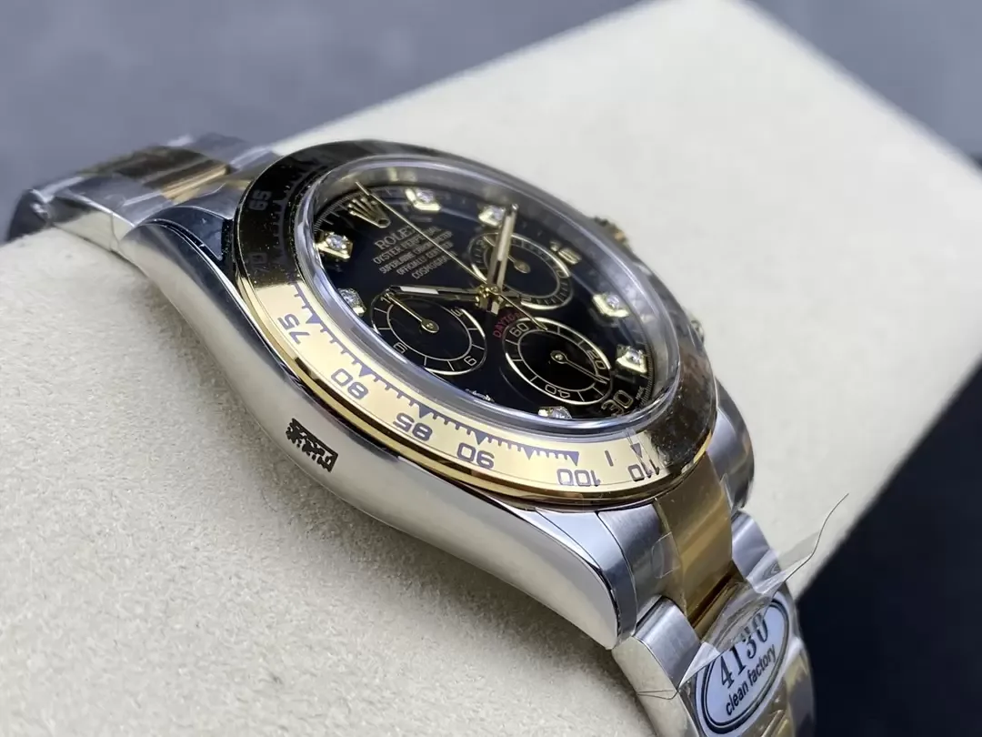 클린공장 롤렉스 데이토나 크로노그래프 검판 다이얼 8P다이아 YG 콤비 40mm 116503