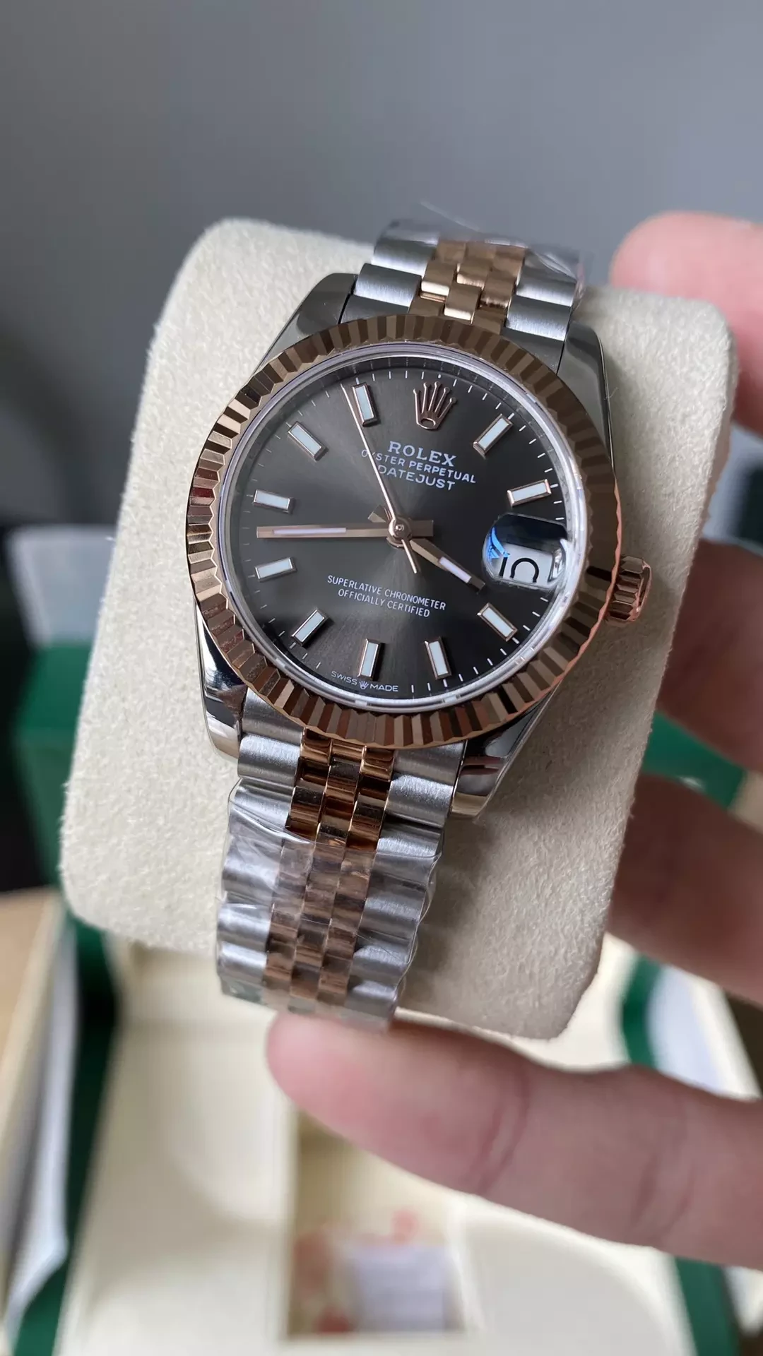 A+공장 롤렉스 데이저스트 그레이 다이얼 다이아 베젤 콤비 31mm