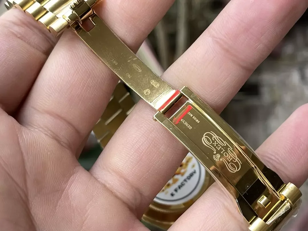 KF공장 롤렉스 데이데이트 샴폐인 다이얼 로만 인덱스 옐로우 골드 금통 40mm 228238