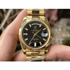 KF공장 롤렉스 데이데이트 블랙 다이아 다이얼 옐로우 골드 금통 40mm 228235