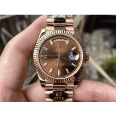 KF공장 롤렉스 데이데이트 브라운 다이아 다이얼 로즈골드 금통 40mm 228235