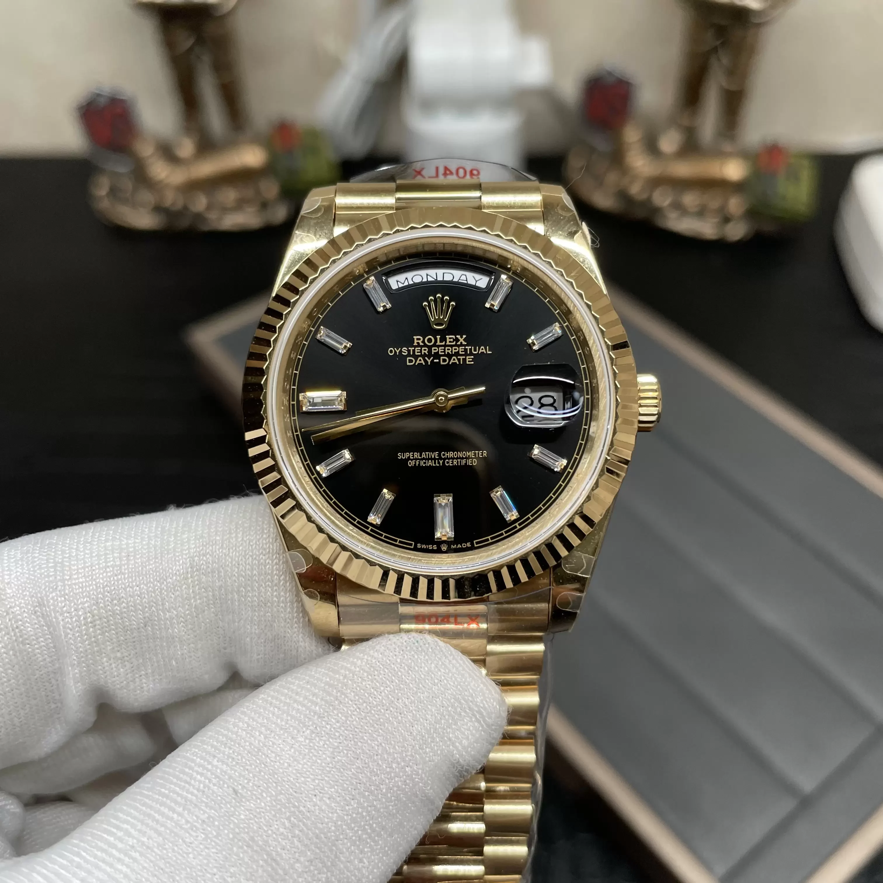 GM공장 V3 롤렉스 데이데이트 블랙 다이아 다이얼 로즈골드 금통 40mm 228235