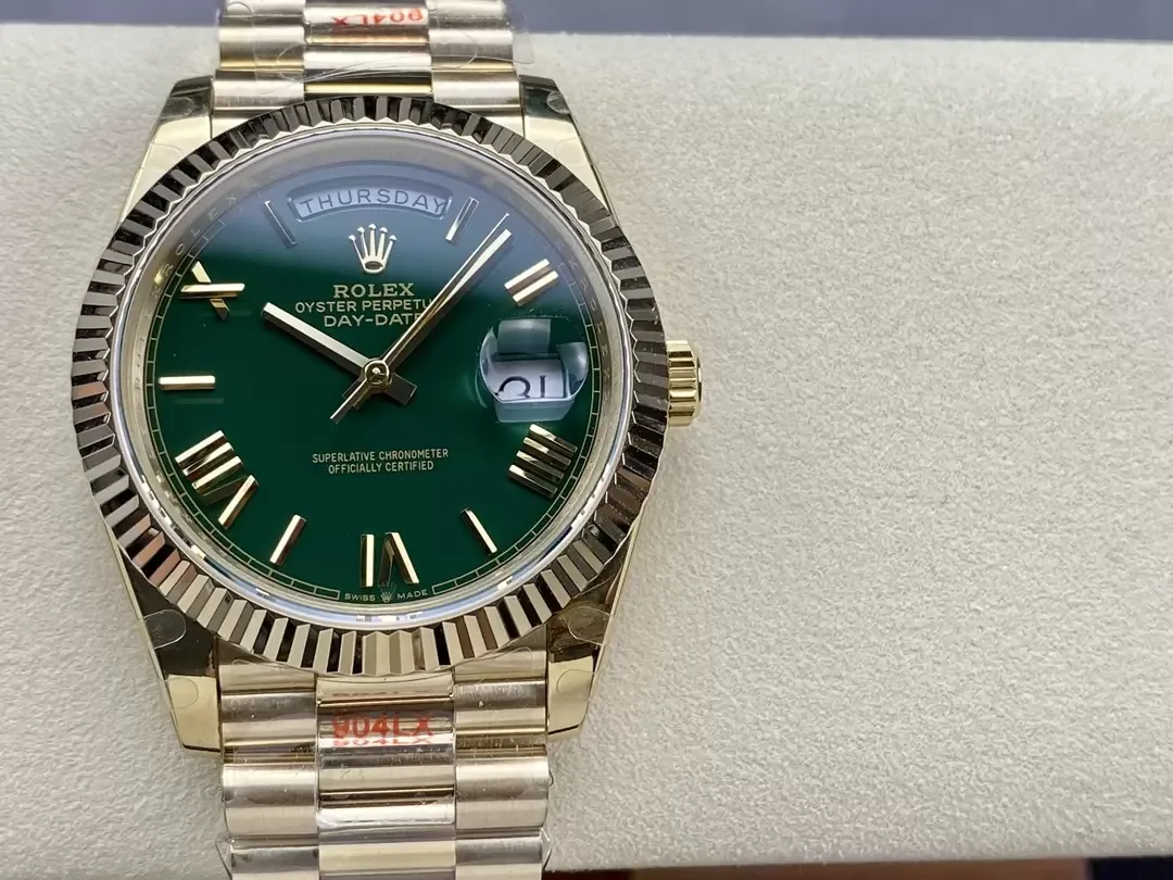 GM공장 V3 롤렉스 데이데이트 그린 다이얼 옐로우 골드 금통 40mm 228235