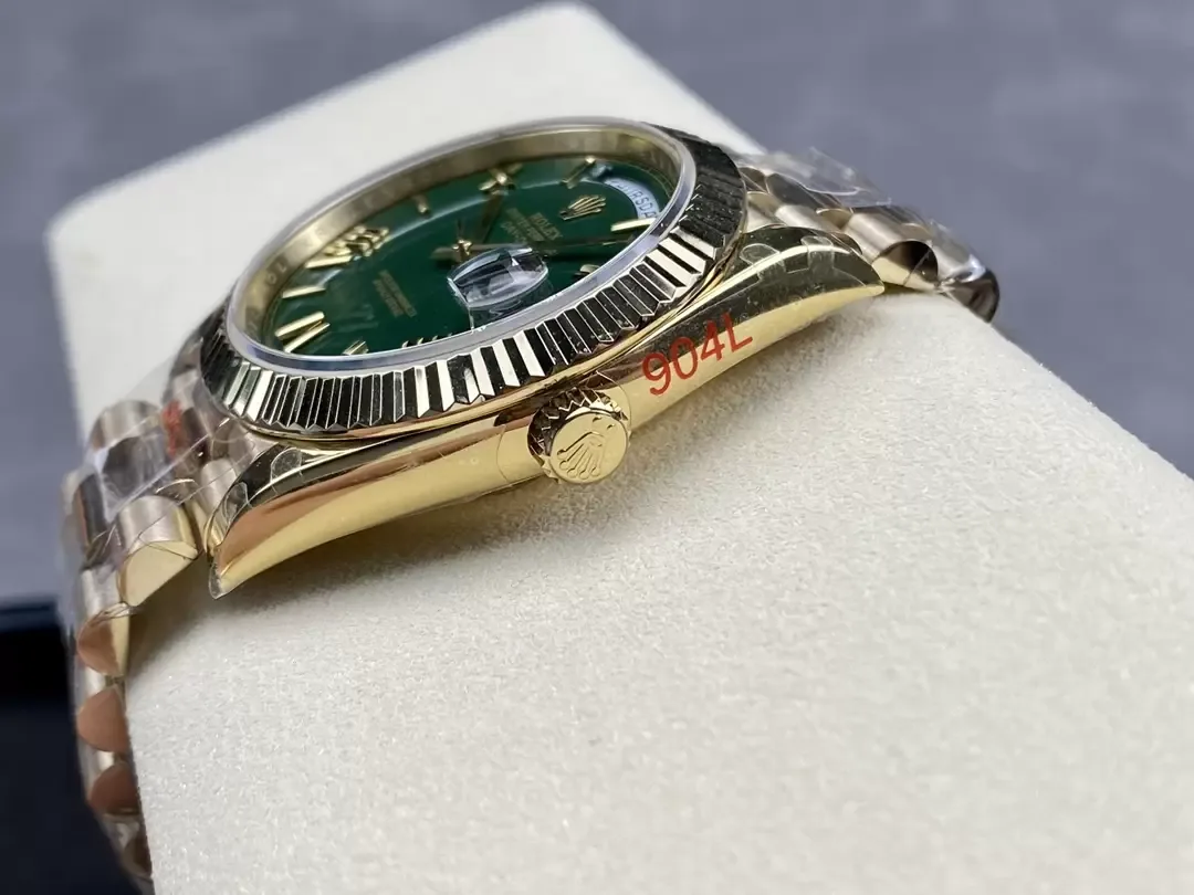 GM공장 V3 롤렉스 데이데이트 그린 다이얼 옐로우 골드 금통 40mm 228235