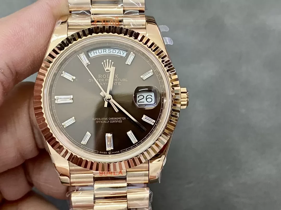 GM공장 V3 롤렉스 데이데이트 브라운 다이아 다이얼 로즈골드 금통 40mm 228235