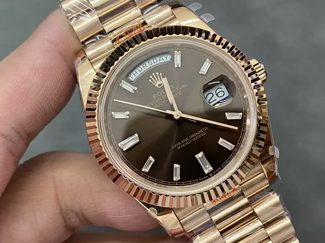 GM공장 V3 롤렉스 데이데이트 브라운 다이아 다이얼 로즈골드 금통 40mm 228235