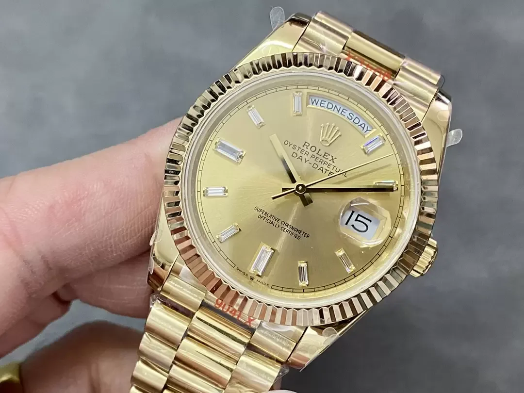 GM공장 V3 롤렉스 데이데이트 샴폐인 다이아 다이얼 옐로우 골드 금통 40mm 228235