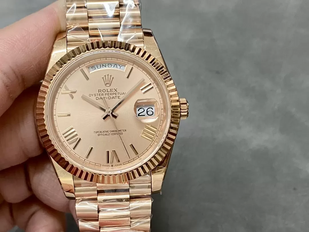 GM공장 V3 롤렉스 데이데이트 살몬 다이얼 로즈골드 금통 40mm 228235