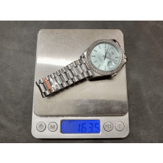 GM공장 V3 롤렉스 데이데이트 플래티넘 와플 다이얼 화이트 골드 금통 다이아 베젤 40mm m228236