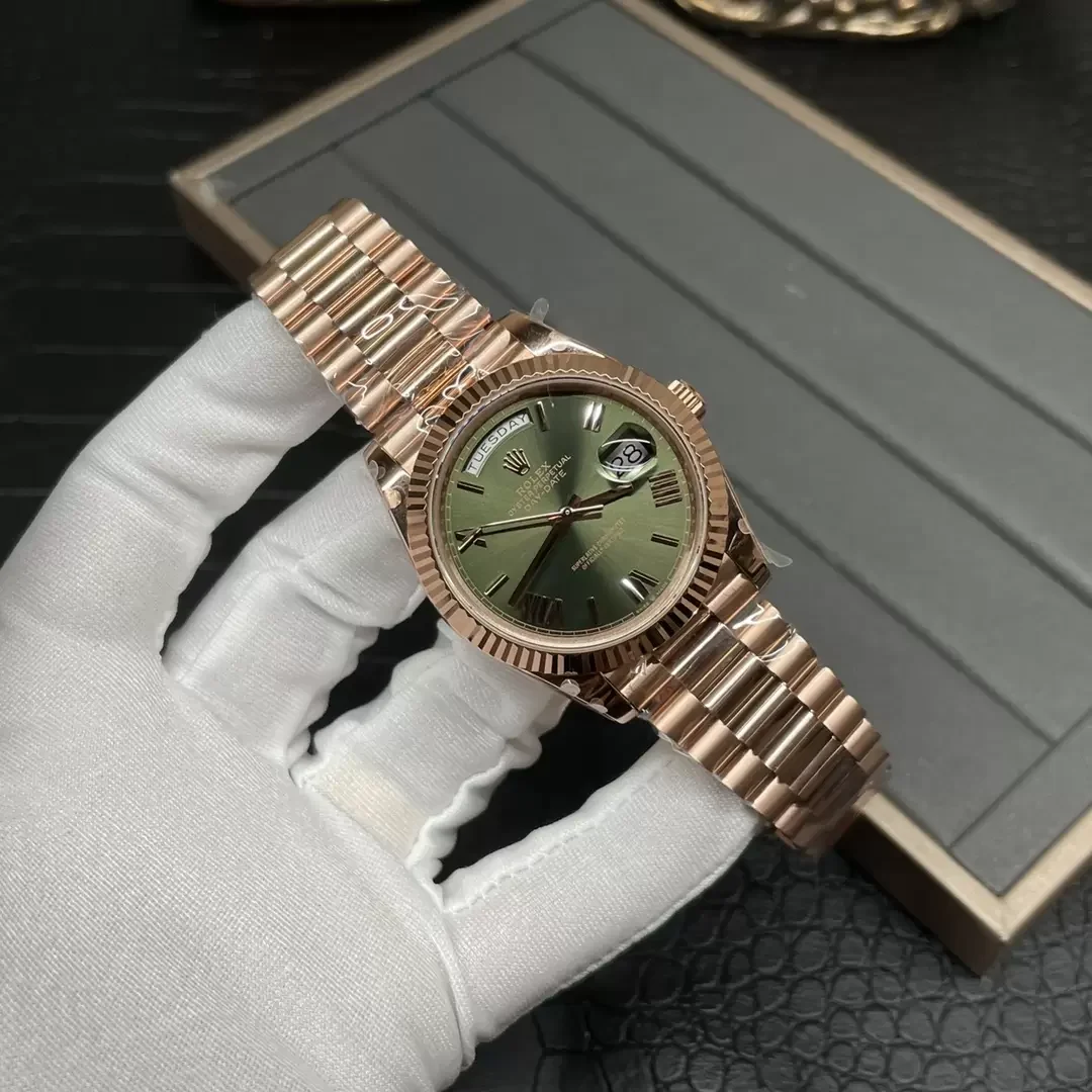 GM공장 V3 롤렉스 데이데이트 올리브 그린 다이얼 로즈골드 금통 40mm 228235