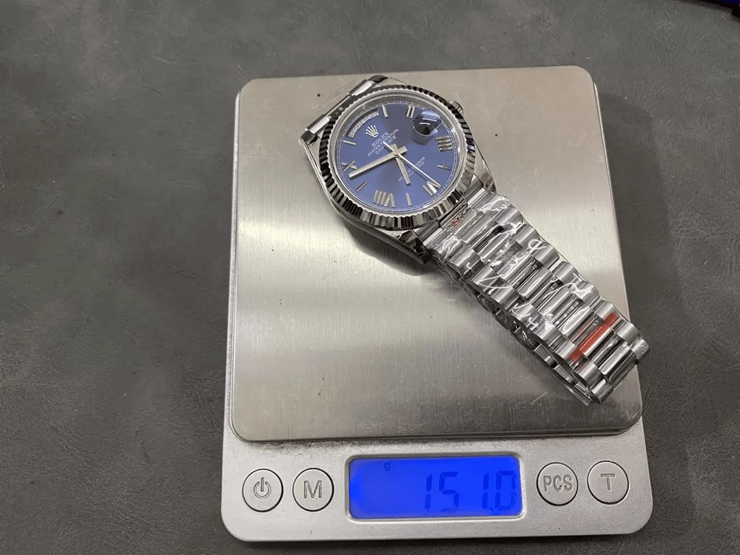 GM공장 V3 롤렉스 데이데이트 청판 다이얼 화이트 골드 금통 40mm m228236