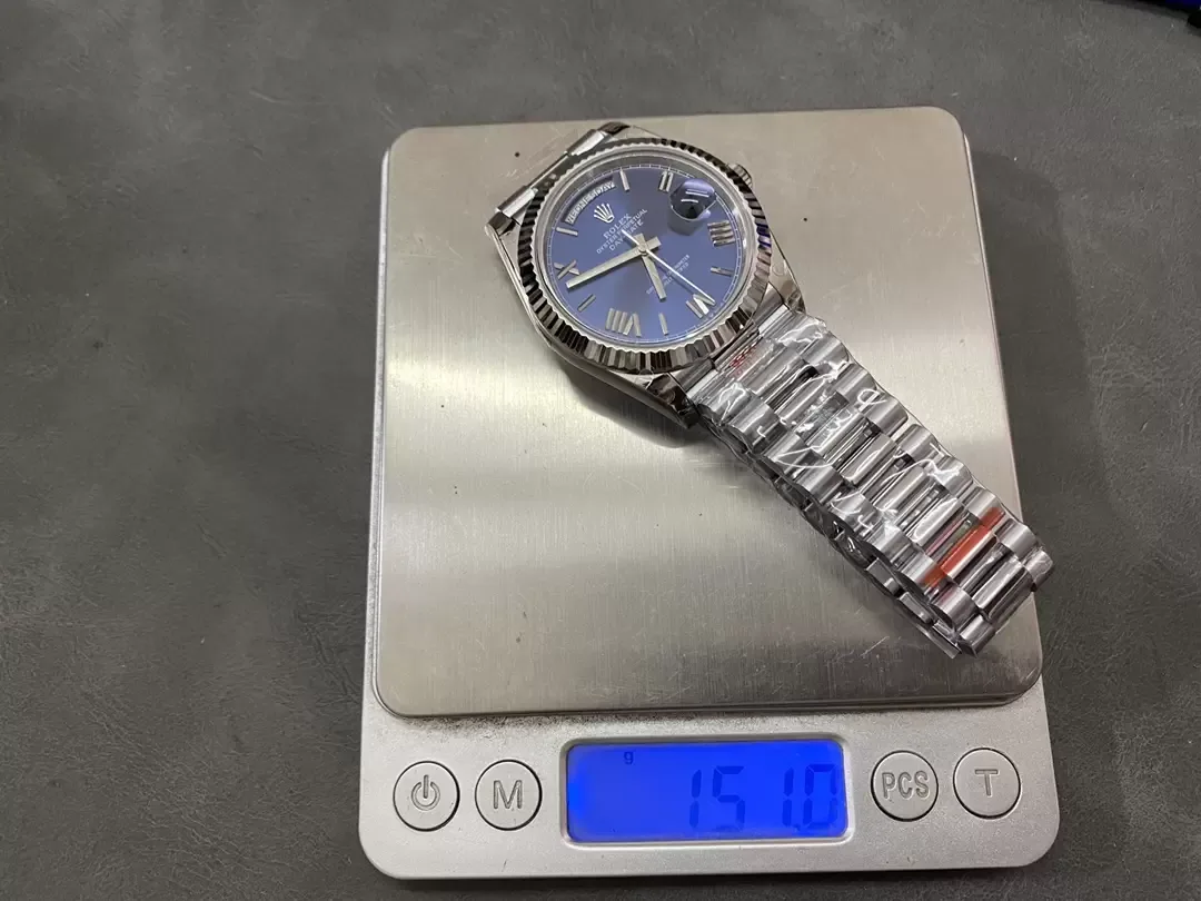 GM공장 V3 롤렉스 데이데이트 청판 다이얼 화이트 골드 금통 40mm m228236