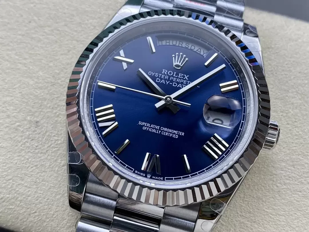 GM공장 V3 롤렉스 데이데이트 청판 다이얼 화이트 골드 금통 40mm m228236