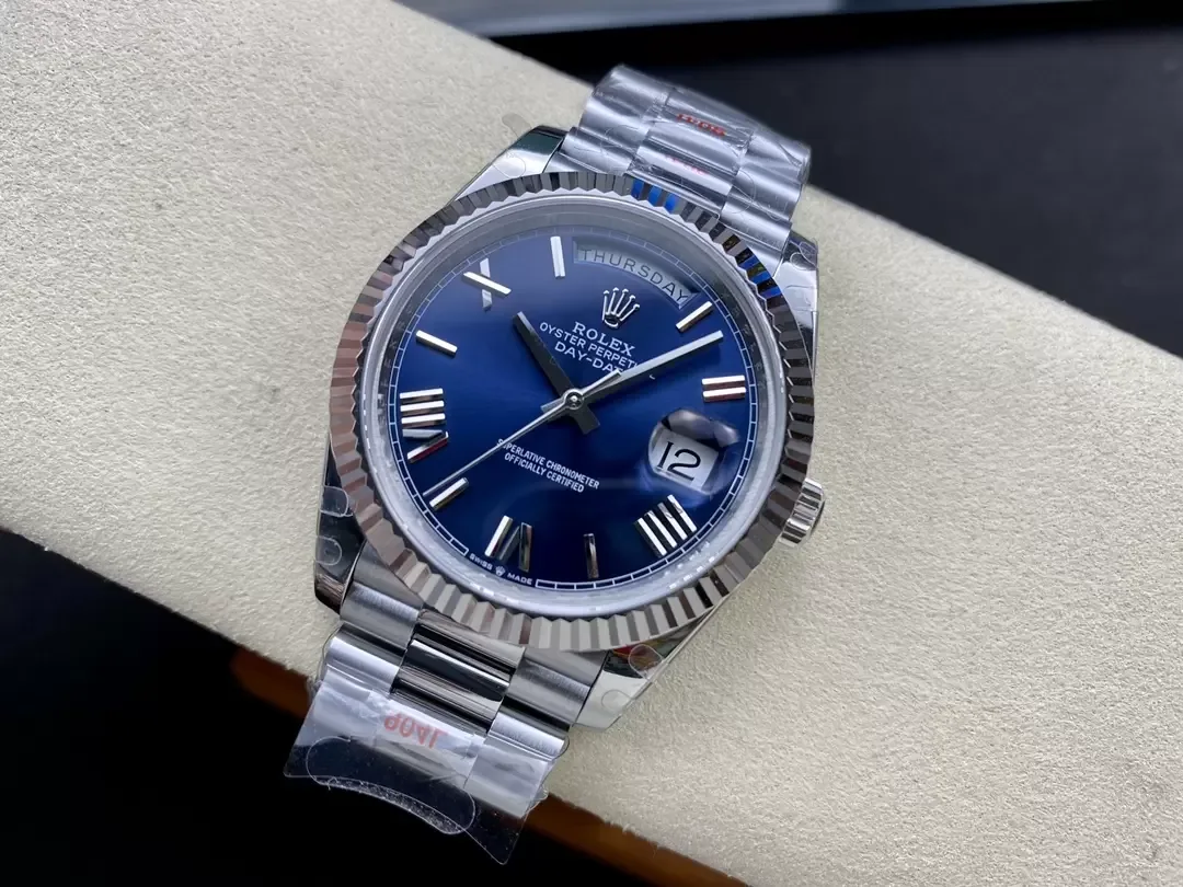 GM공장 V3 롤렉스 데이데이트 청판 다이얼 화이트 골드 금통 40mm m228236