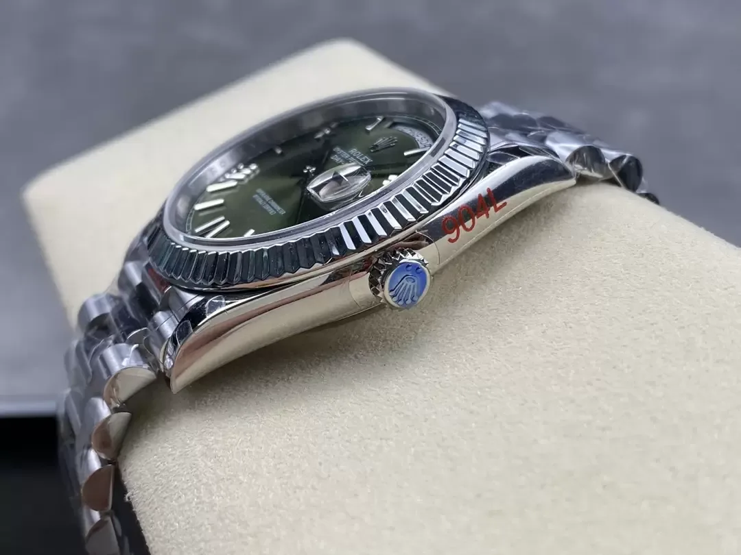 GM공장 V3 롤렉스 데이데이트 올리브 그린 다이얼 화이트 골드 금통 40mm m228236