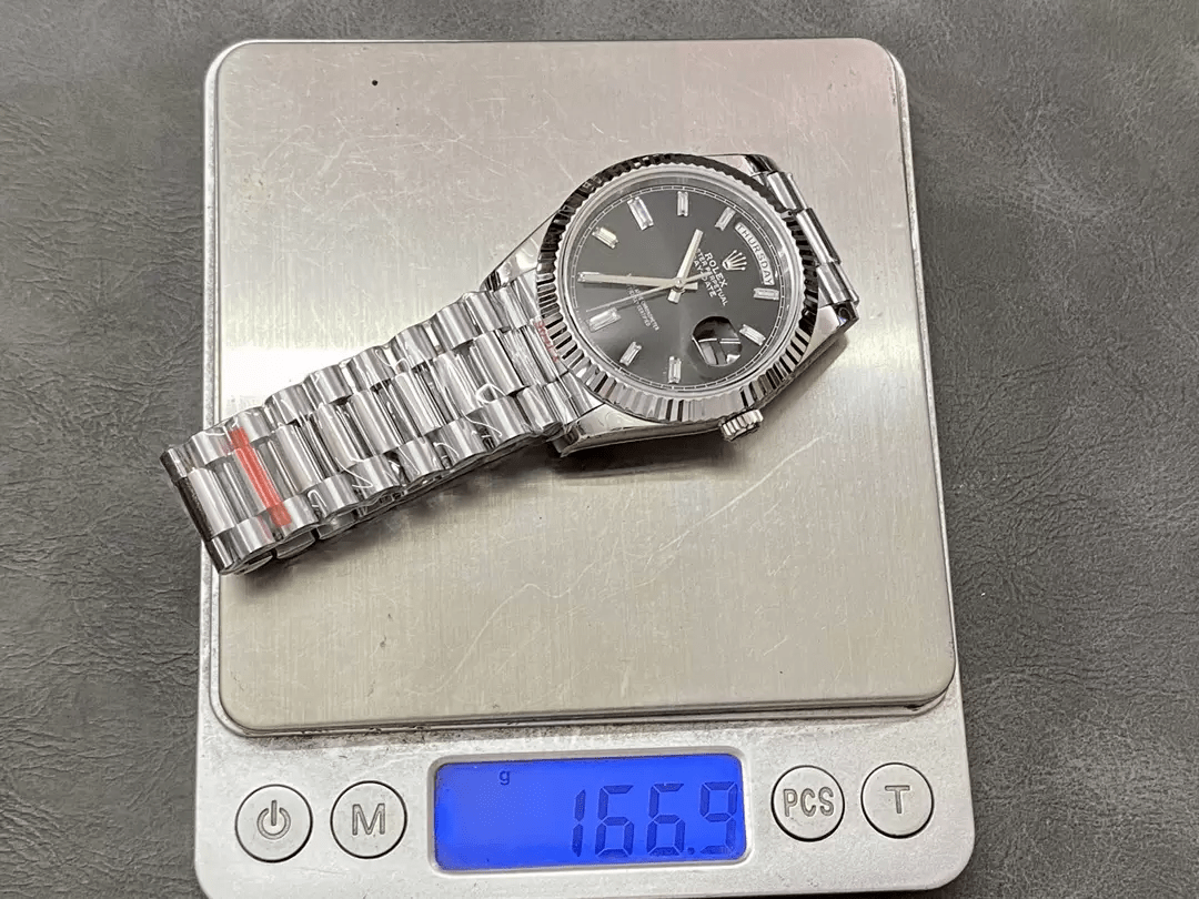 GM공장 V3 롤렉스 데이데이트 블랙 다이아 다이얼 화이트 골드 금통 40mm m228236