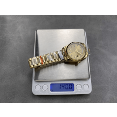 QF공장 롤렉스 데이데이트 샴폐인 옴브레 다이얼 10P다이아 옐로우골드 금통 36mm 128238