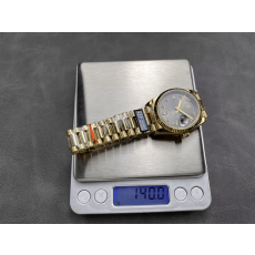 QF공장 롤렉스 데이데이트 그레이 옴브레 다이얼 10P다이아 옐로우 골드 금통 36mm 128238