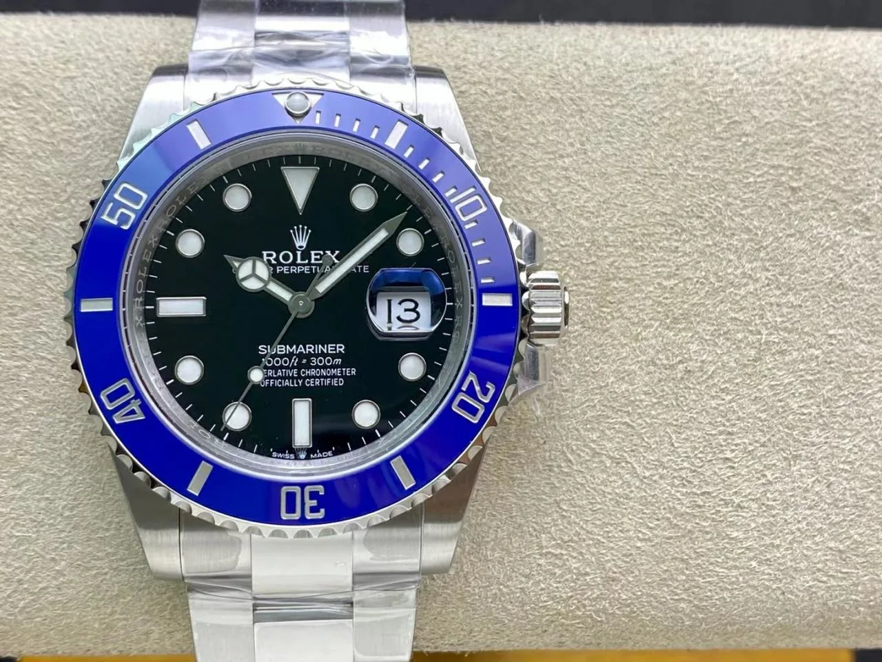 VS공장 롤렉스 신형 서브마리너 블랙 다이얼 스머프 베젤 41mm 126619