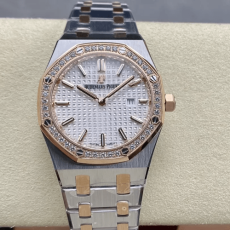 ZF공장 오데마피게 로얄오크 레이디 33mm 화이트 다이얼 로즈골드 콤비 67651