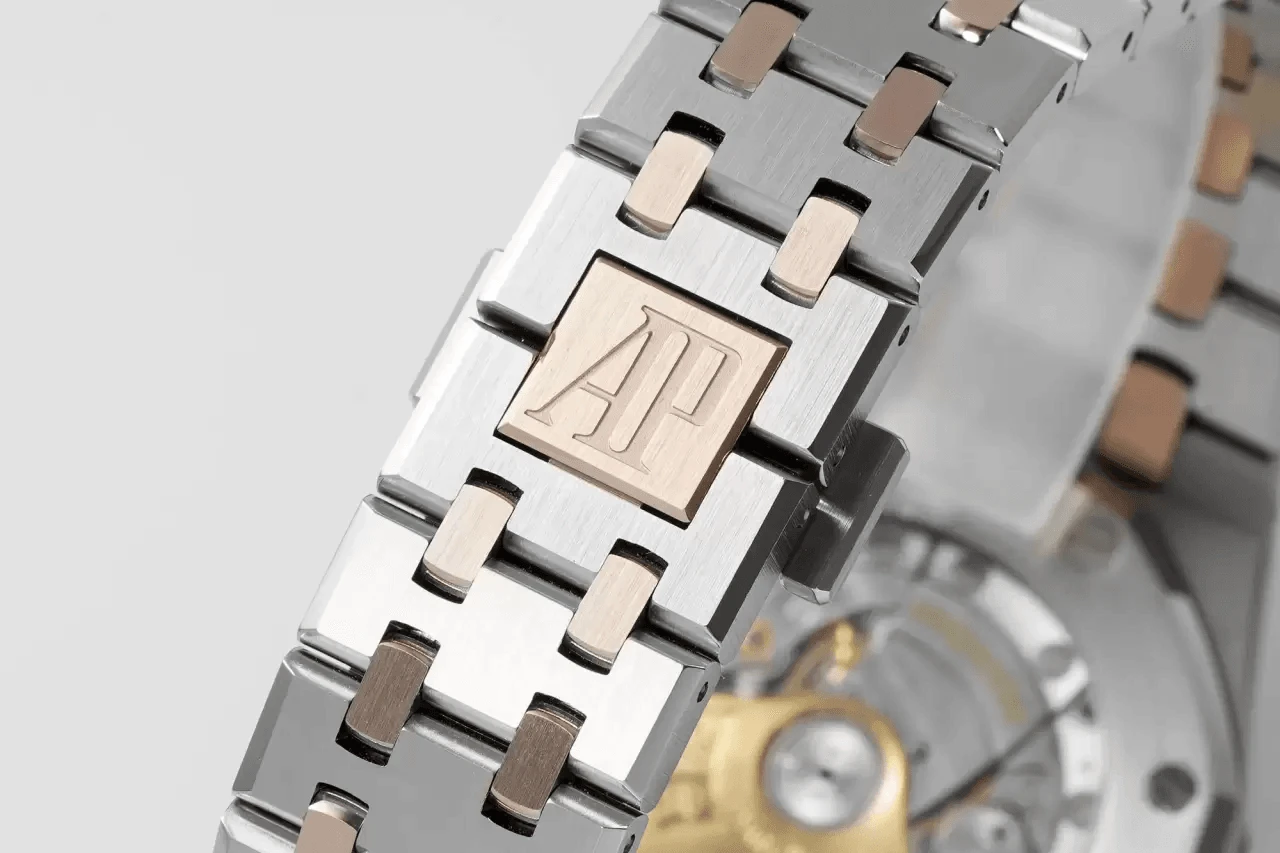 APS공장 오데마피게 로얄오크 흰판 다이얼 로즈골드 콤비 37mm 15450