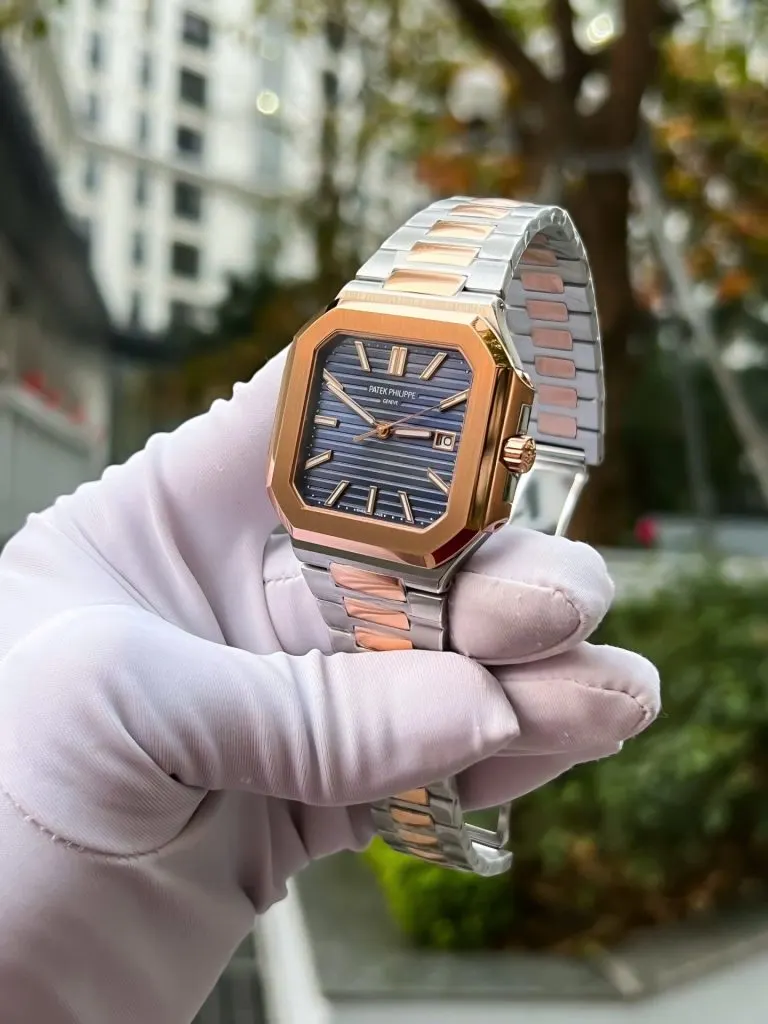 파텍필립 큐비투스 청판 다이얼 로즈골드 콤비 5821
