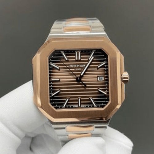 파텍필립 큐비투스 브라운 다이얼 로즈골드 콤비 5821