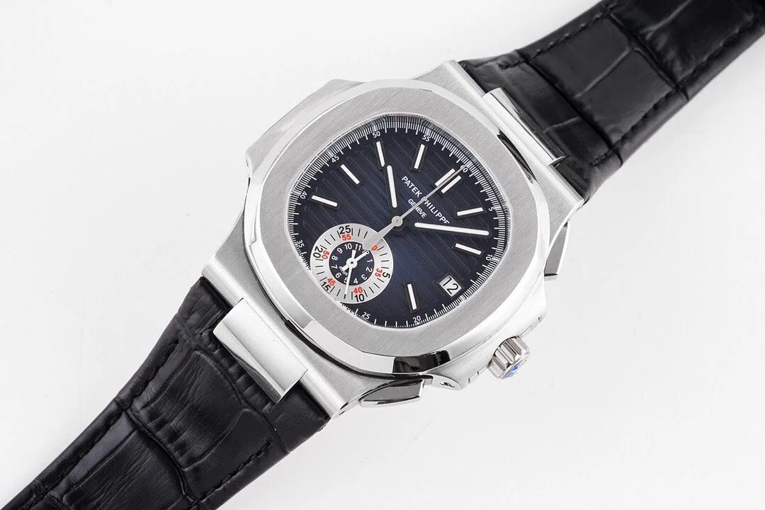 3K공장 파텍필립 노틸러스40주년 리미티드 에디션 청판 다이얼 가죽밴드 5980