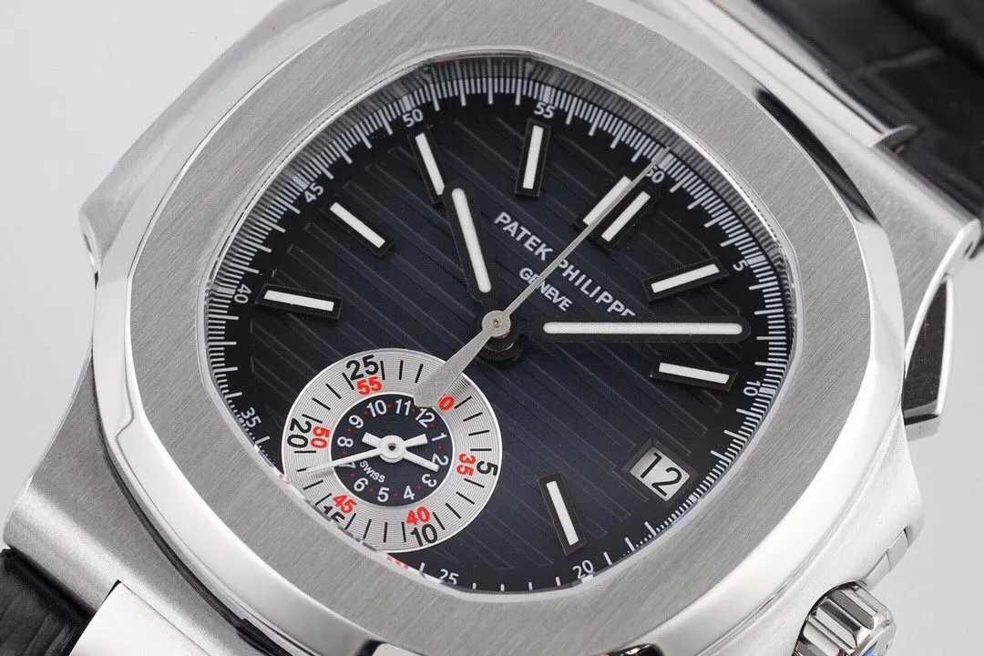 3K공장 파텍필립 노틸러스40주년 리미티드 에디션 청판 다이얼 가죽밴드 5980