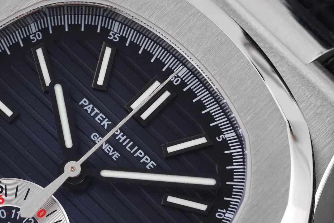 3K공장 파텍필립 노틸러스40주년 리미티드 에디션 청판 다이얼 가죽밴드 5980