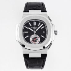 3K공장 파텍필립 노틸러스40주년 리미티드 에디션 블랙 다이얼 가죽밴드 5980
