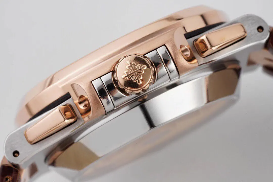 3K공장 파텍필립 노틸러스40주년 리미티드 에디션 브라운 다이얼 로즈골드 콤비 가죽밴드 5980