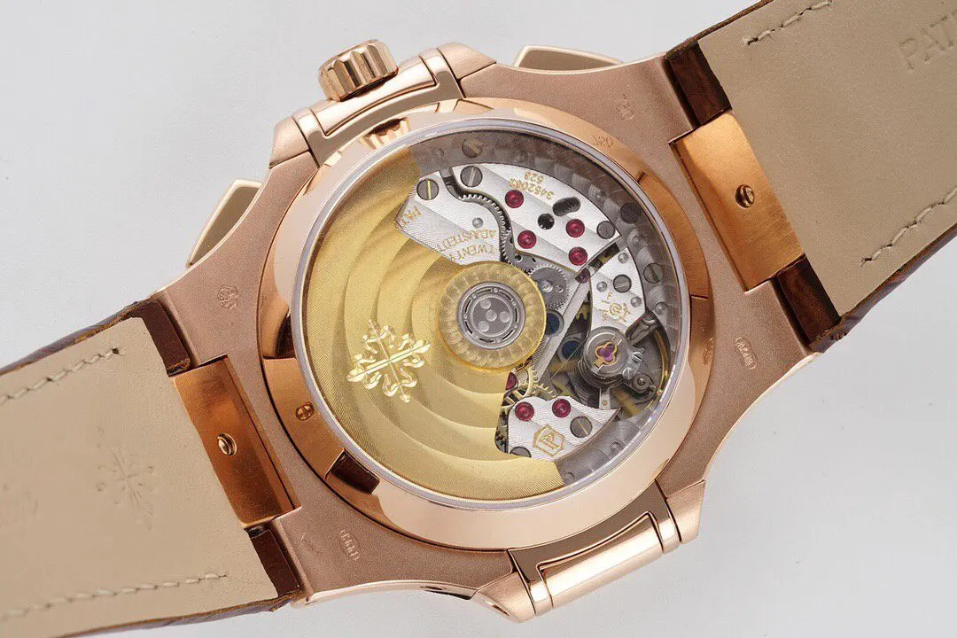 3K공장 파텍필립 노틸러스40주년 리미티드 에디션 블랙 다이얼 로즈골드 금통 가죽밴드 5980