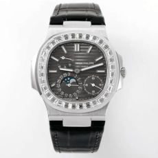 PPF공장 파텍필립 노틸러스 문페이즈 블랙 다이얼 다이아 베젤 5712