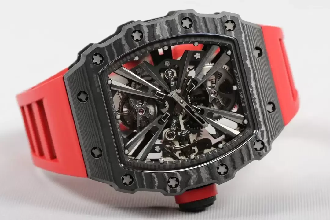 RM공장 리차드밀 RM12-01 투르비용 리미티드 에디션 블랙카본 레드 밴드