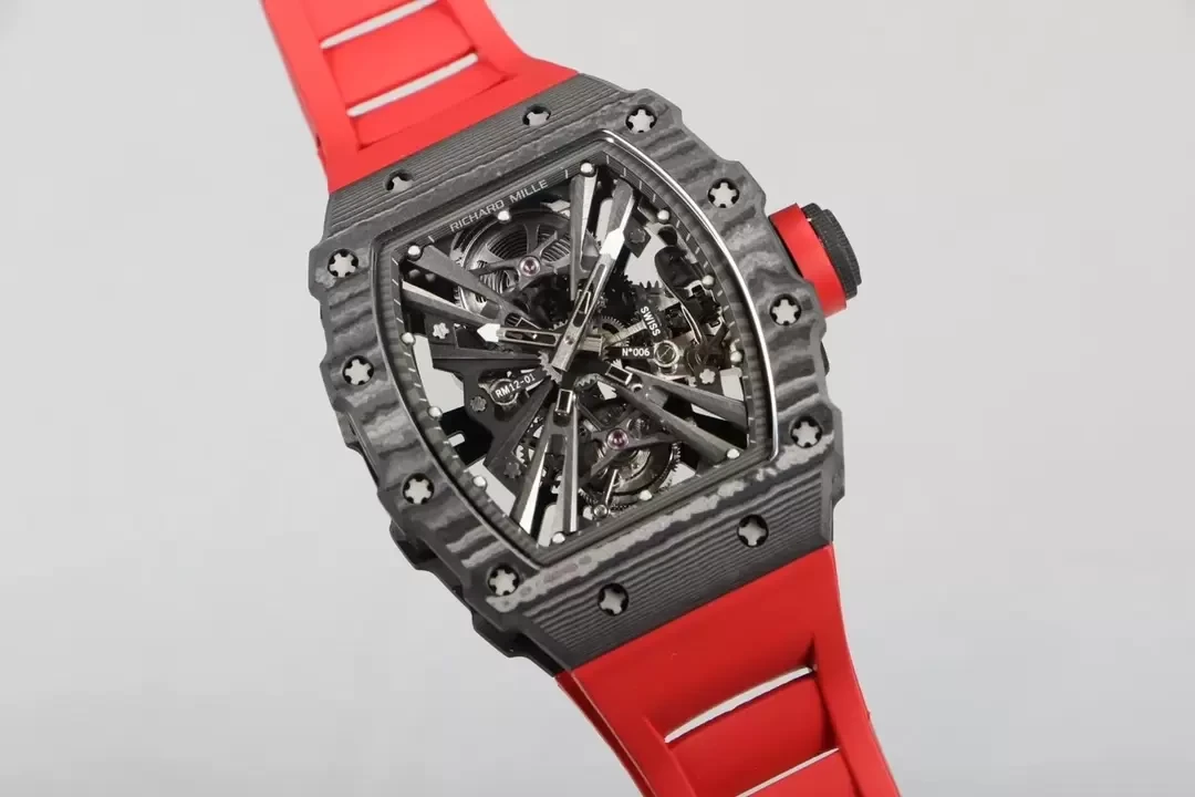 RM공장 리차드밀 RM12-01 투르비용 리미티드 에디션 블랙카본 레드 밴드