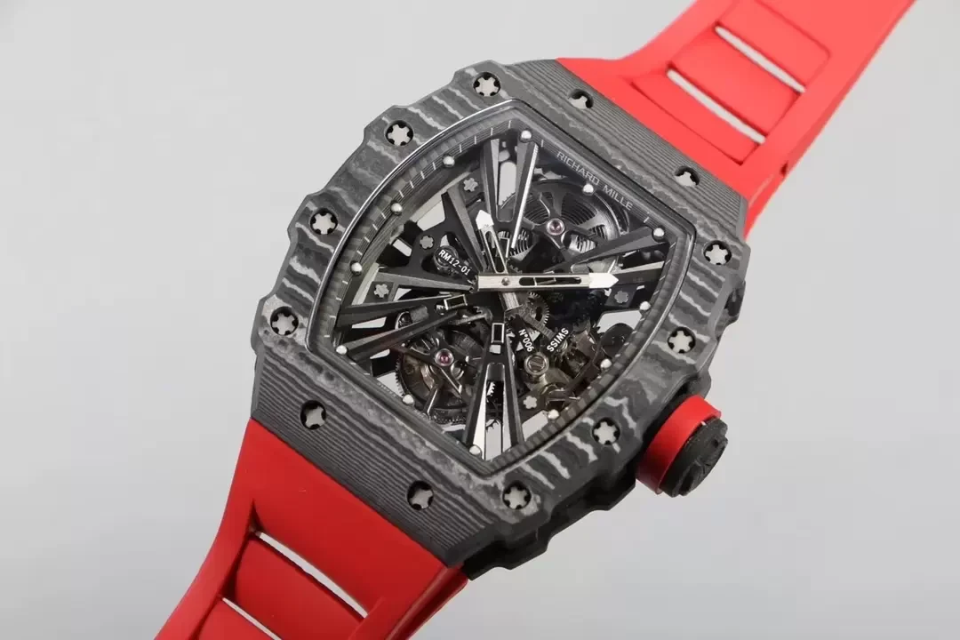 RM공장 리차드밀 RM12-01 투르비용 리미티드 에디션 블랙카본 레드 밴드