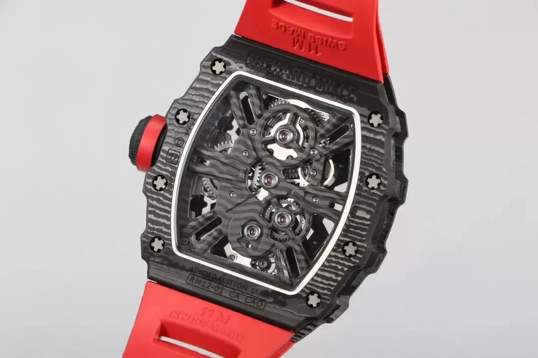 RM공장 리차드밀 RM12-01 투르비용 리미티드 에디션 블랙카본 레드 밴드