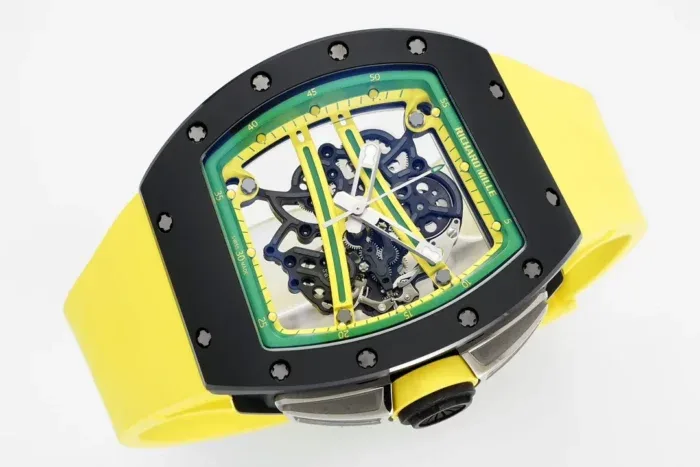 ZF공장 리차드밀 요한 블레이크 RM61-01 블랙 세라믹 옐로우 러버밴드