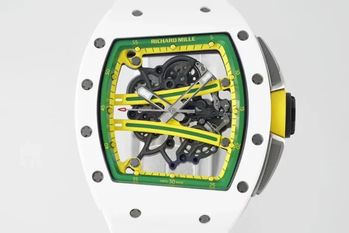 ZF공장 리차드밀 요한 블레이크 RM61-01 화이트 세라믹 화이트 러버밴드