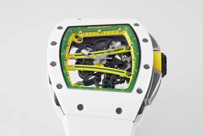 ZF공장 리차드밀 요한 블레이크 RM61-01 화이트 세라믹 화이트 러버밴드